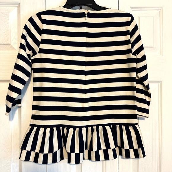 J.Crew Striped Ruffle Peplum Blouse - Picture 2 of 6